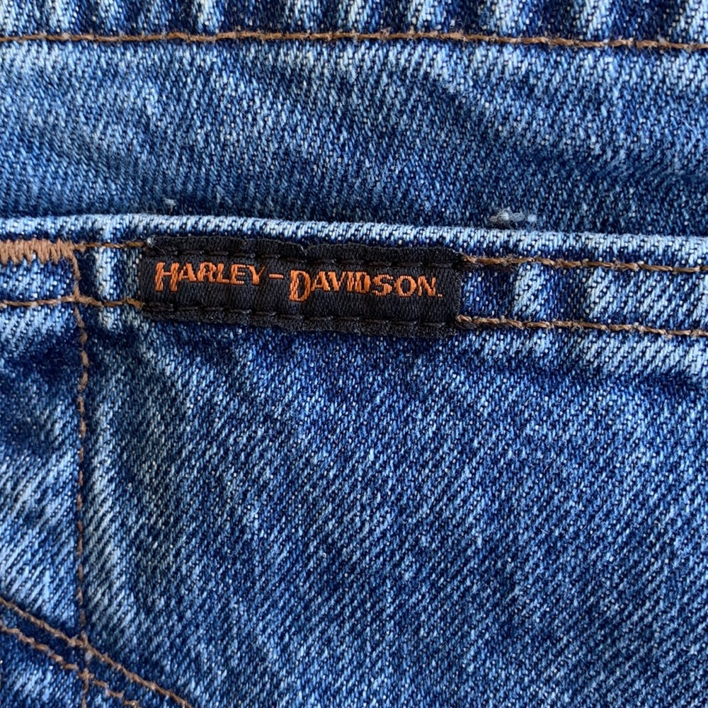 Harley Davidson Blue Jeans 2RXT-H-DMC Women 10 Reg Boot Cut Straight vintage med - Picture 6 of 10
